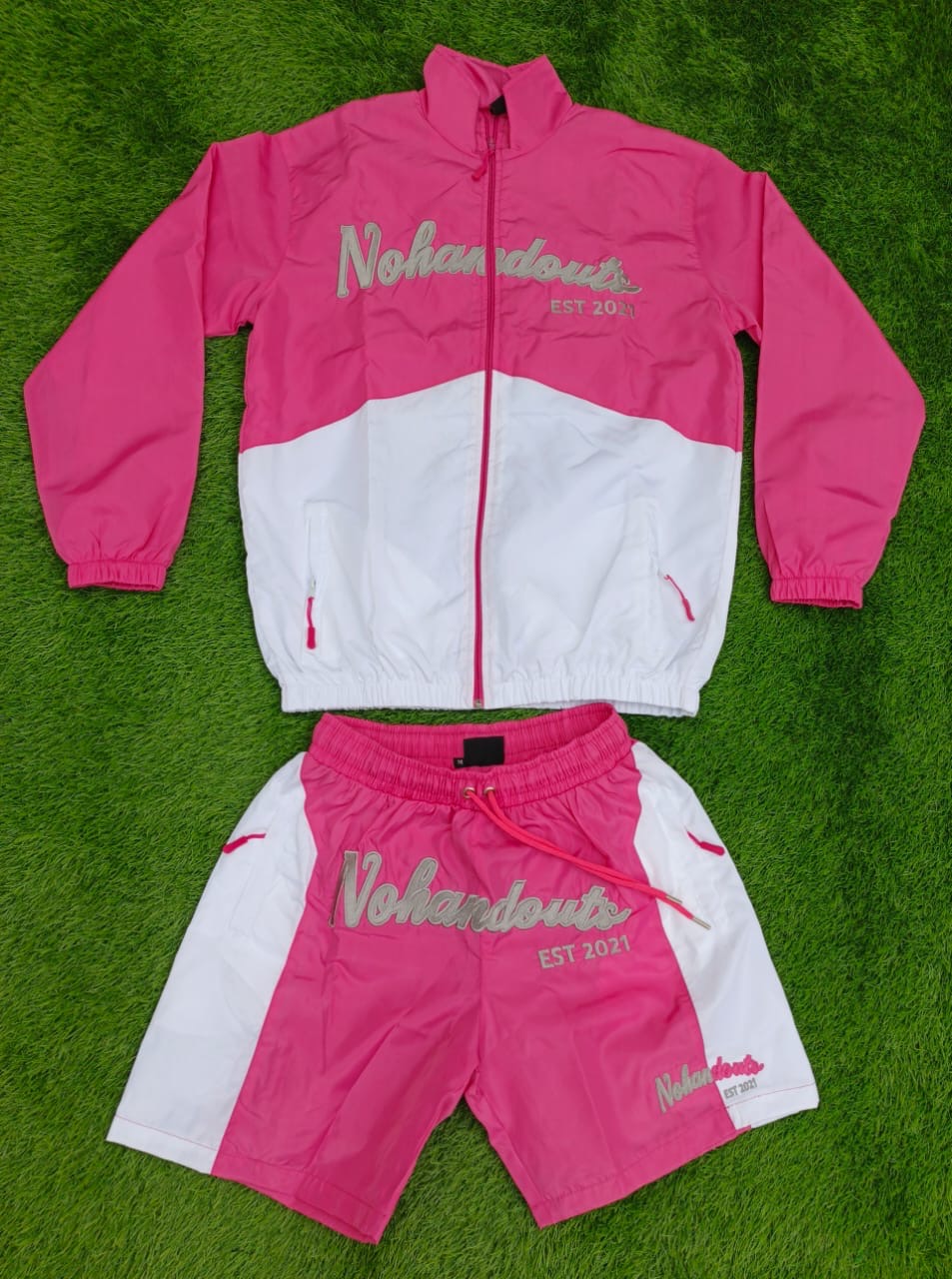 No HandOuts two-tone windbreaker set