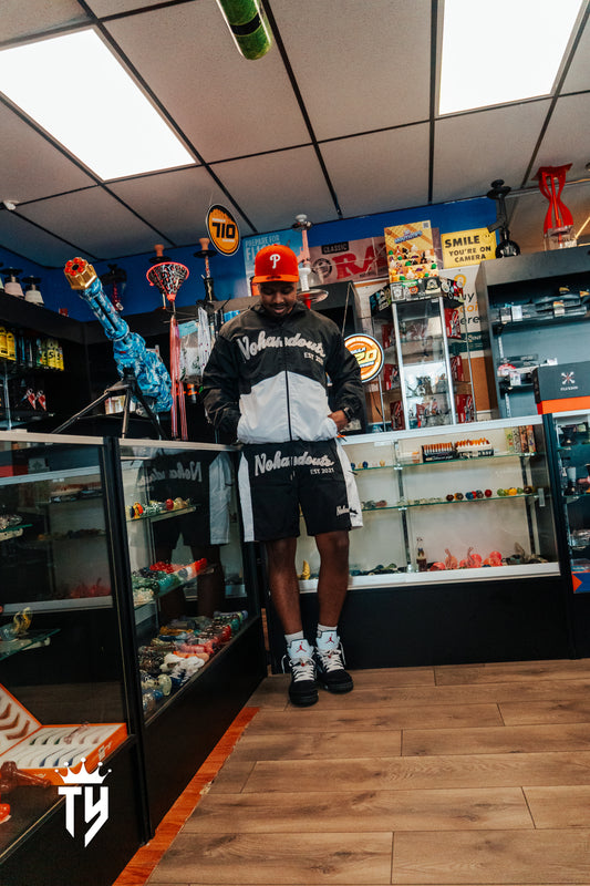 No HandOuts two-tone windbreaker set